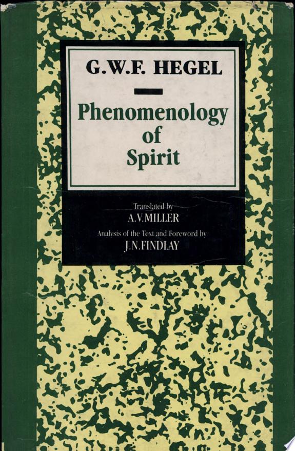 Phenomenology of Spirit by Georg Wilhelm Friedrich Hegel book cover