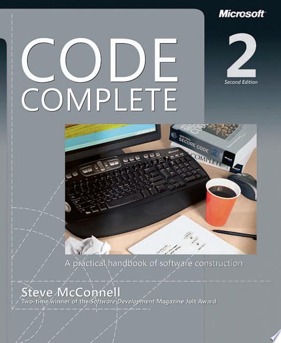 Code Complete by Steve McConnell book cover