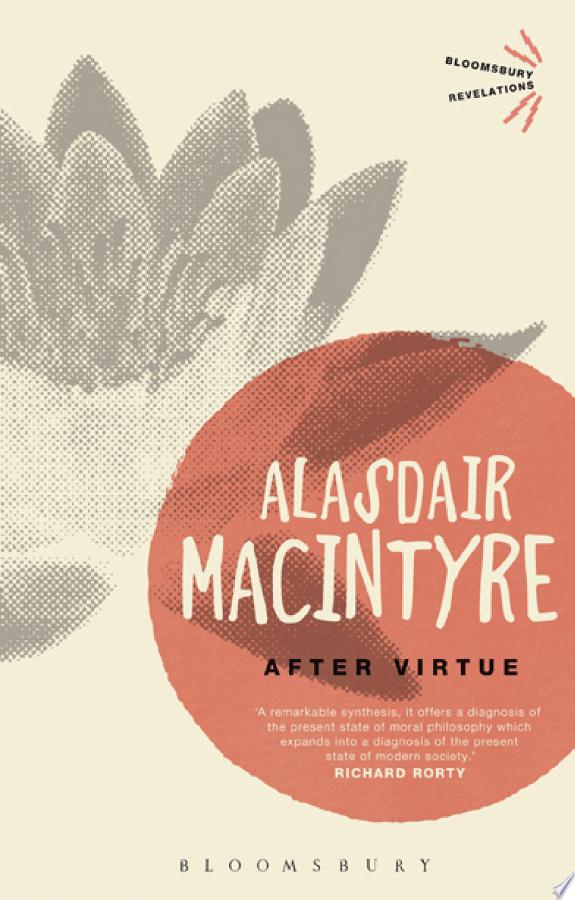 After Virtue by Alasdair MacIntyre book cover