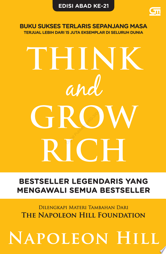 Think and Grow Rich by Napoleon Hill book cover