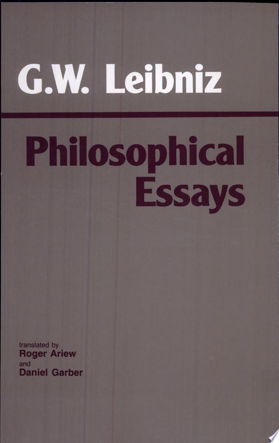 Philosophical Essays by Gottfried Wilhelm Freiherr von Leibniz book cover