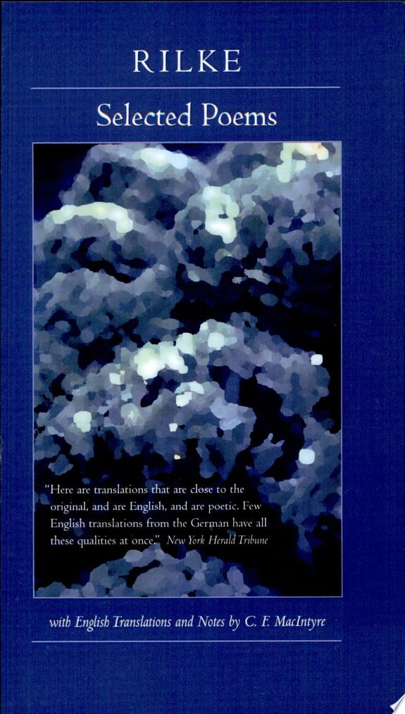 Selected Poems of Rilke by Rainer Maria Rilke book cover