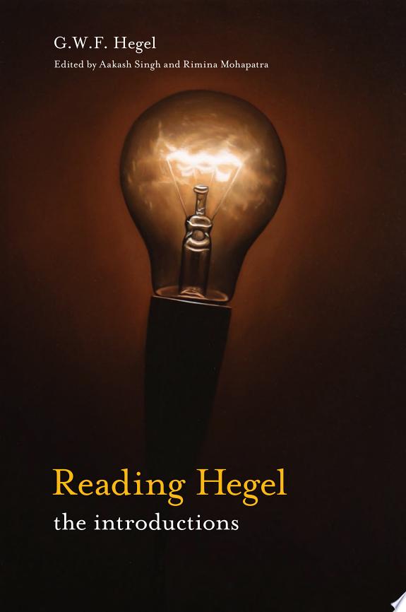 Reading Hegel by Georg Wilhelm Friedrich Hegel book cover