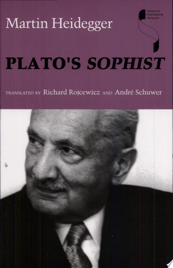 Plato's Sophist by Martin Heidegger book cover