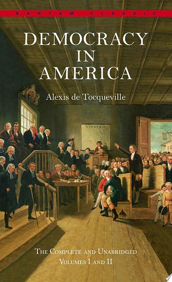 Democracy in America by Alexis de Tocqueville book cover