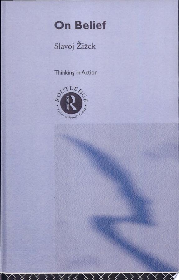 On Belief by Slavoj Žižek book cover