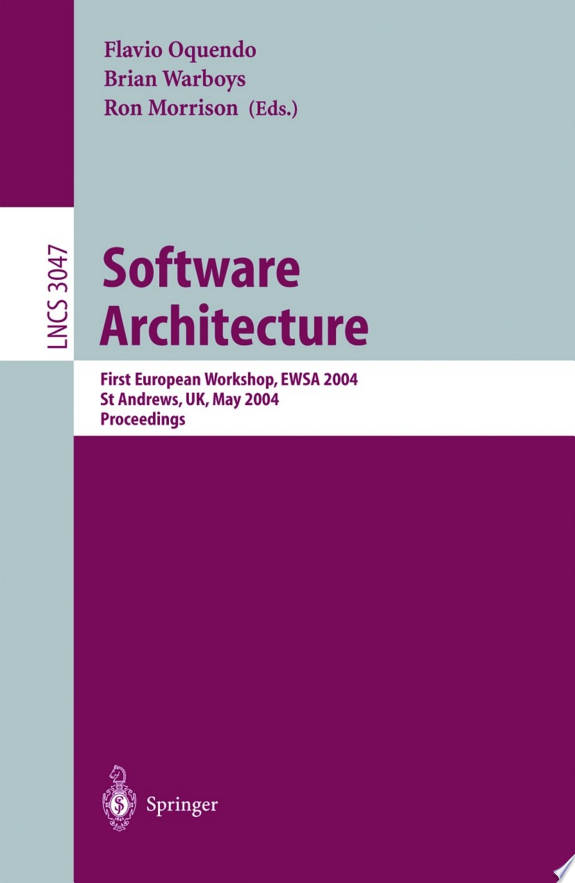Software Architecture by Brian Warboys book cover