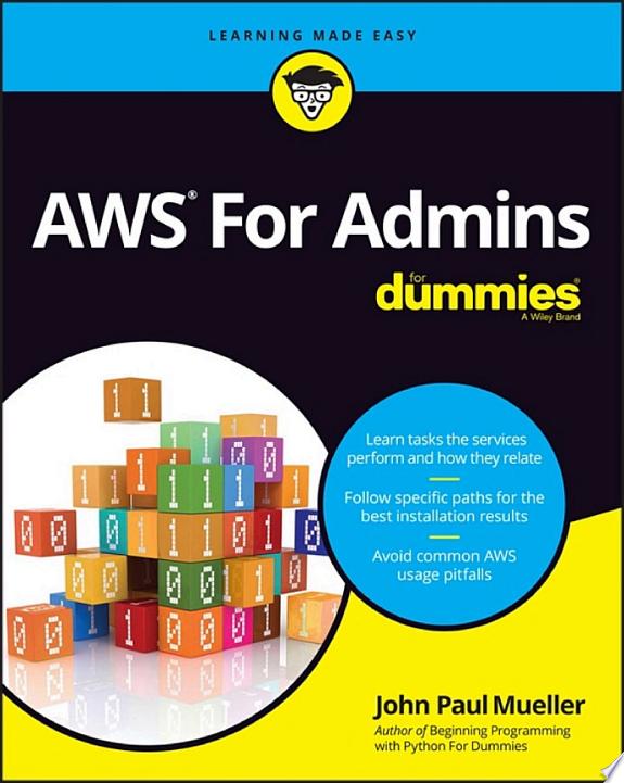 AWS For Admins For Dummies by John Paul Mueller book cover