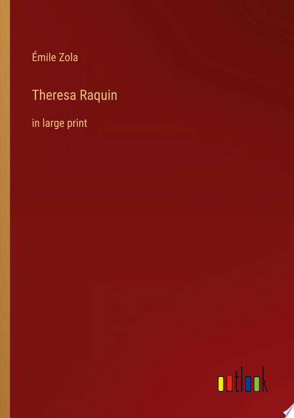 Theresa Raquin by Émile Zola book cover