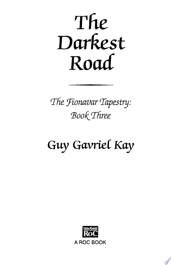 The Darkest Road by Guy Gavriel Kay book cover