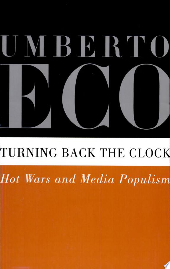 Turning Back the Clock by Umberto Eco book cover