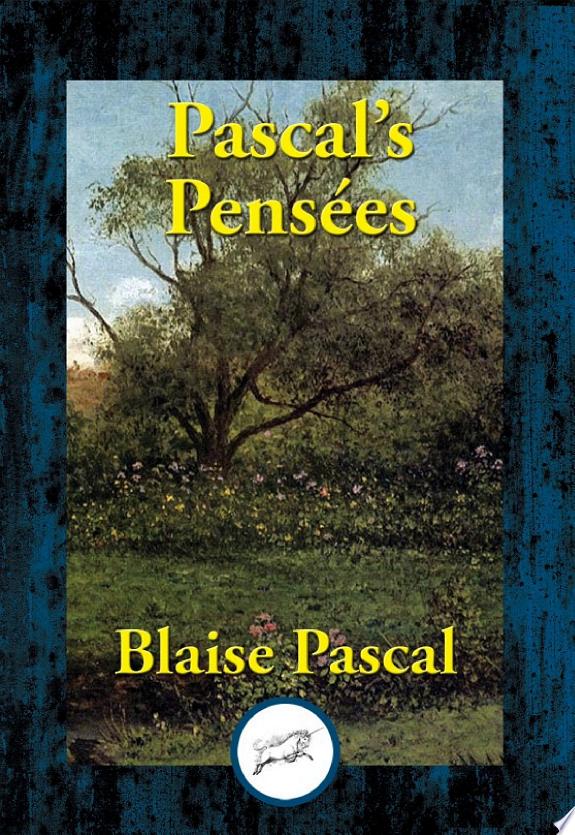 Pascal's Pensees by Blaise Pascal book cover