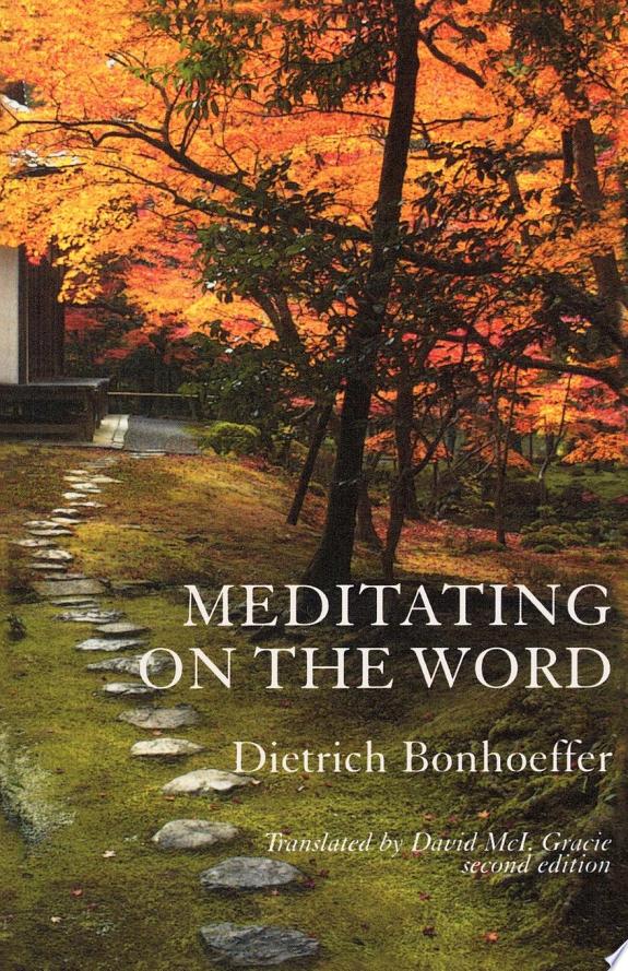 Meditating on the Word by Dietrich Bonhoeffer book cover