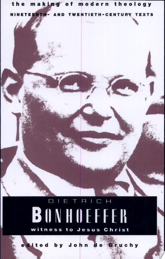 Dietrich Bonhoeffer by Dietrich Bonhoeffer book cover