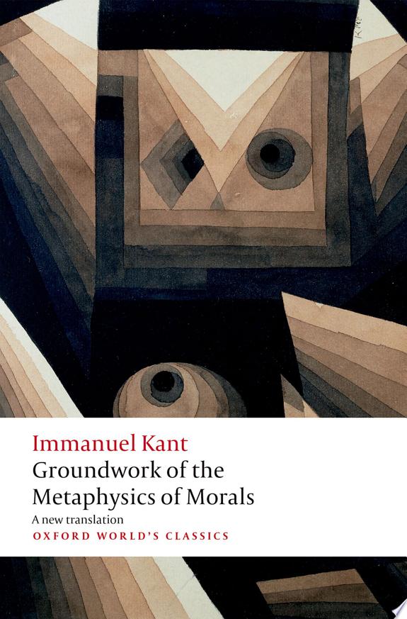Groundwork for the Metaphysics of Morals by Immanuel Kant book cover