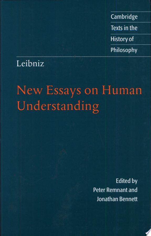 Leibniz: New Essays on Human Understanding by Gottfried Wilhelm Freiherr von Leibniz book cover