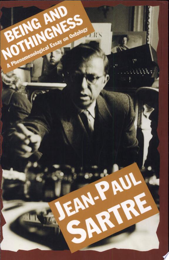 Being and Nothingness by Jean-Paul Sartre book cover