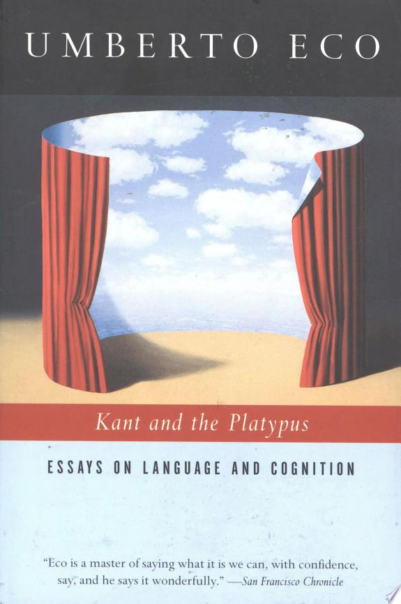 Kant and the Platypus by Umberto Eco book cover