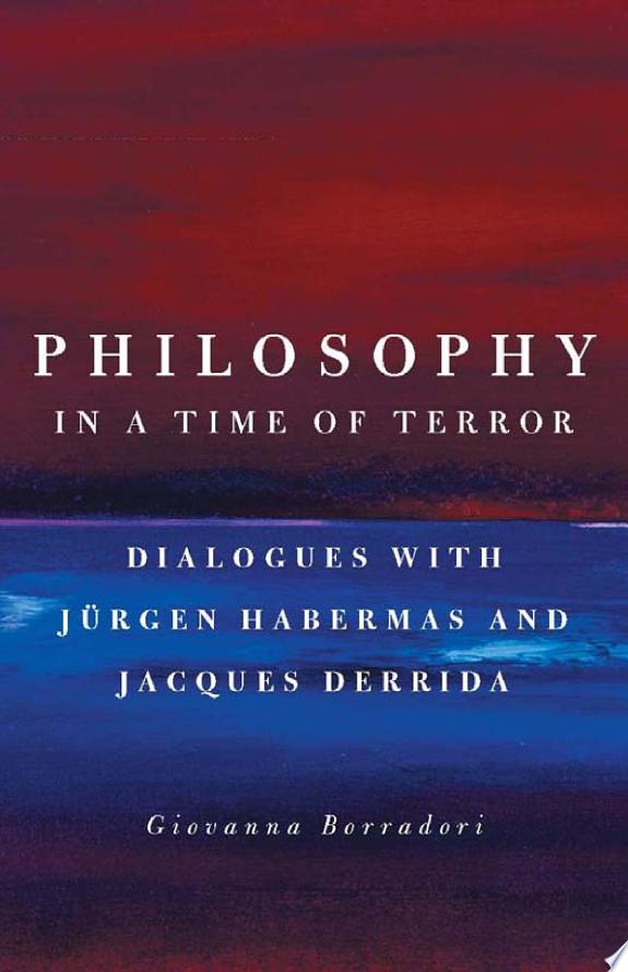 Philosophy in a Time of Terror by Giovanna Borradori book cover