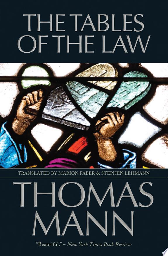 The Tables of the Law by Thomas Mann book cover