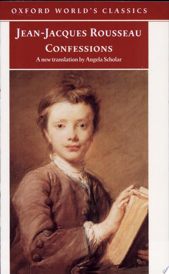 Confessions by Jean-Jacques Rousseau book cover
