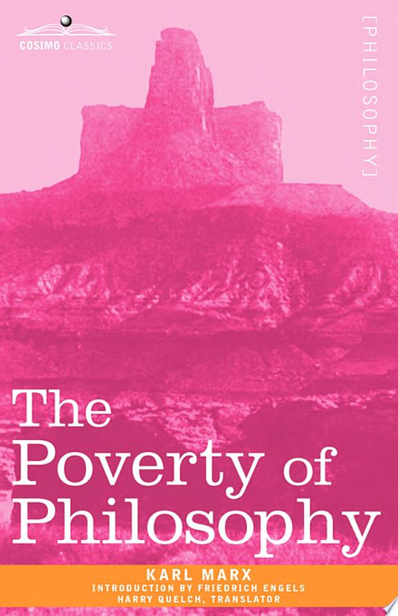 The Poverty of Philosophy by Karl Marx book cover